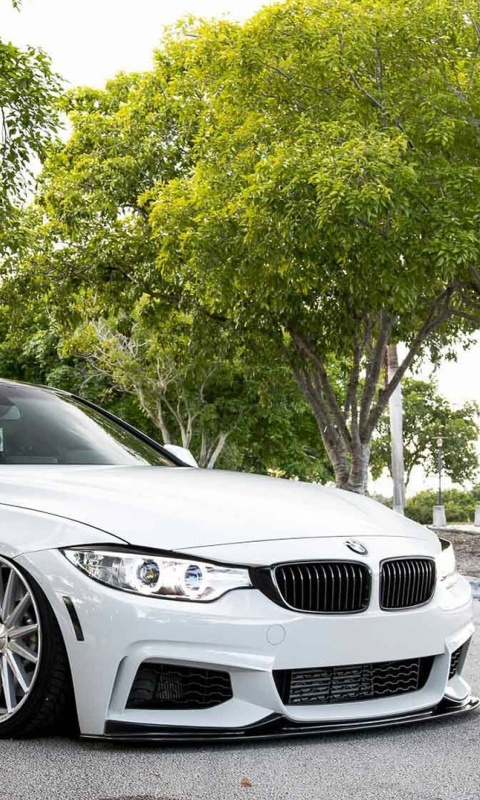 Обои BMW 4 Series White 480x800