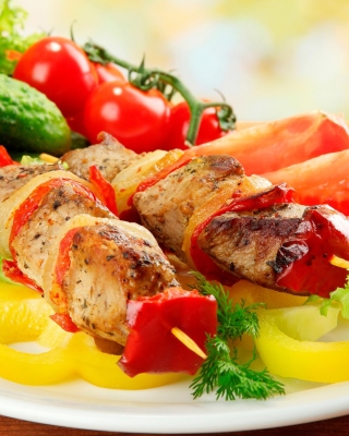 Shish kebab from pork recipe - Obrázkek zdarma pro iPhone 5C