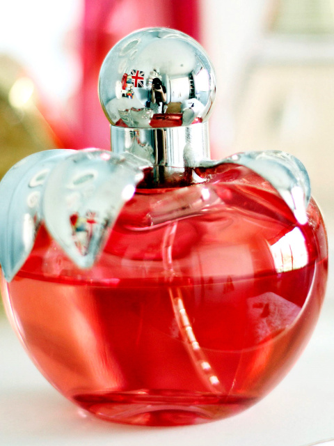 Обои Perfume Red Bottle 480x640