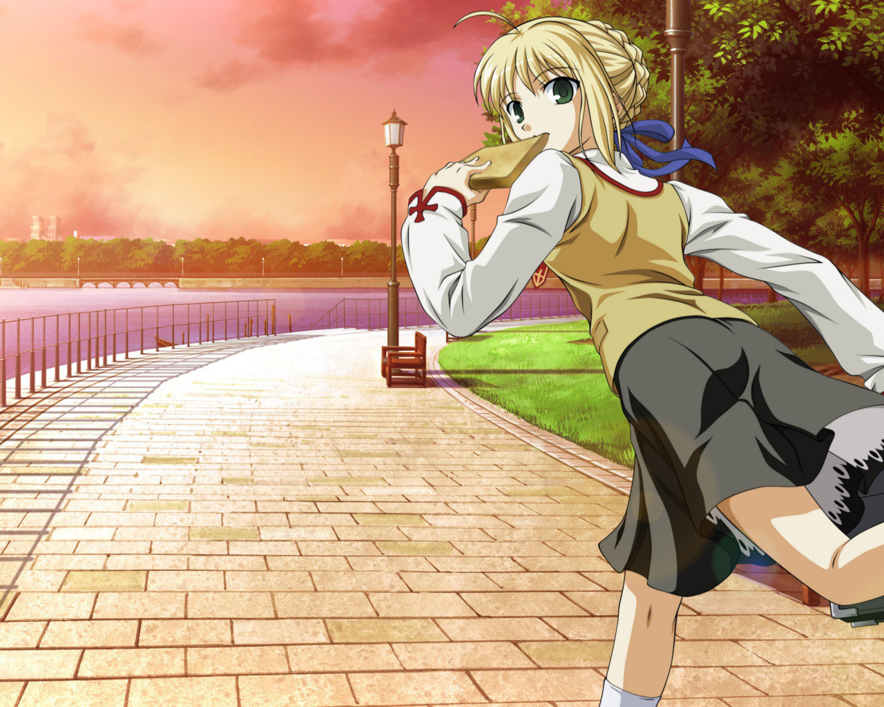 Fate stay night Saber Anime wallpaper 1280x1024