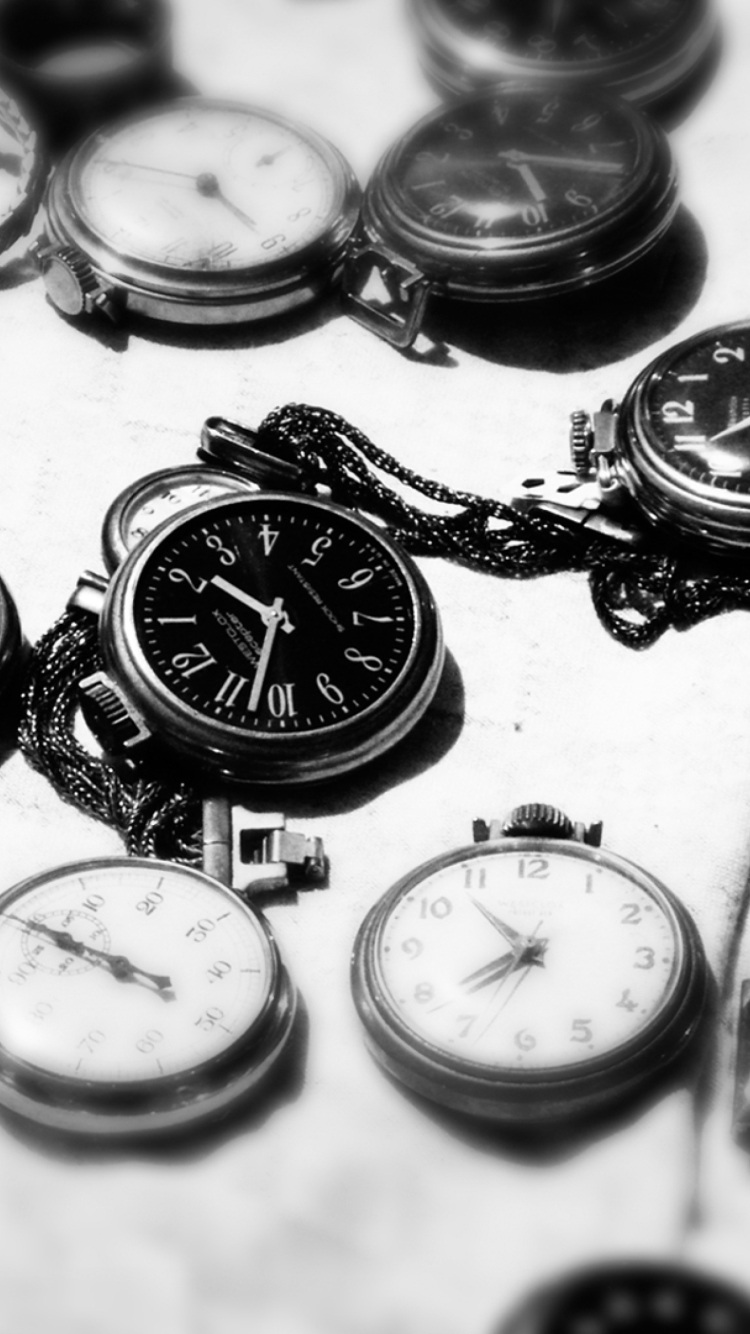 Sfondi Vintage Pocket Watches 750x1334
