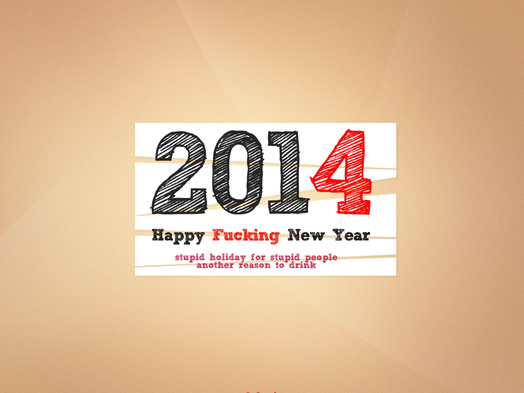 Das Happy New Year 2014 Holiday Wallpaper 1024x768
