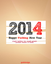 Happy New Year 2014 Holiday wallpaper 176x220