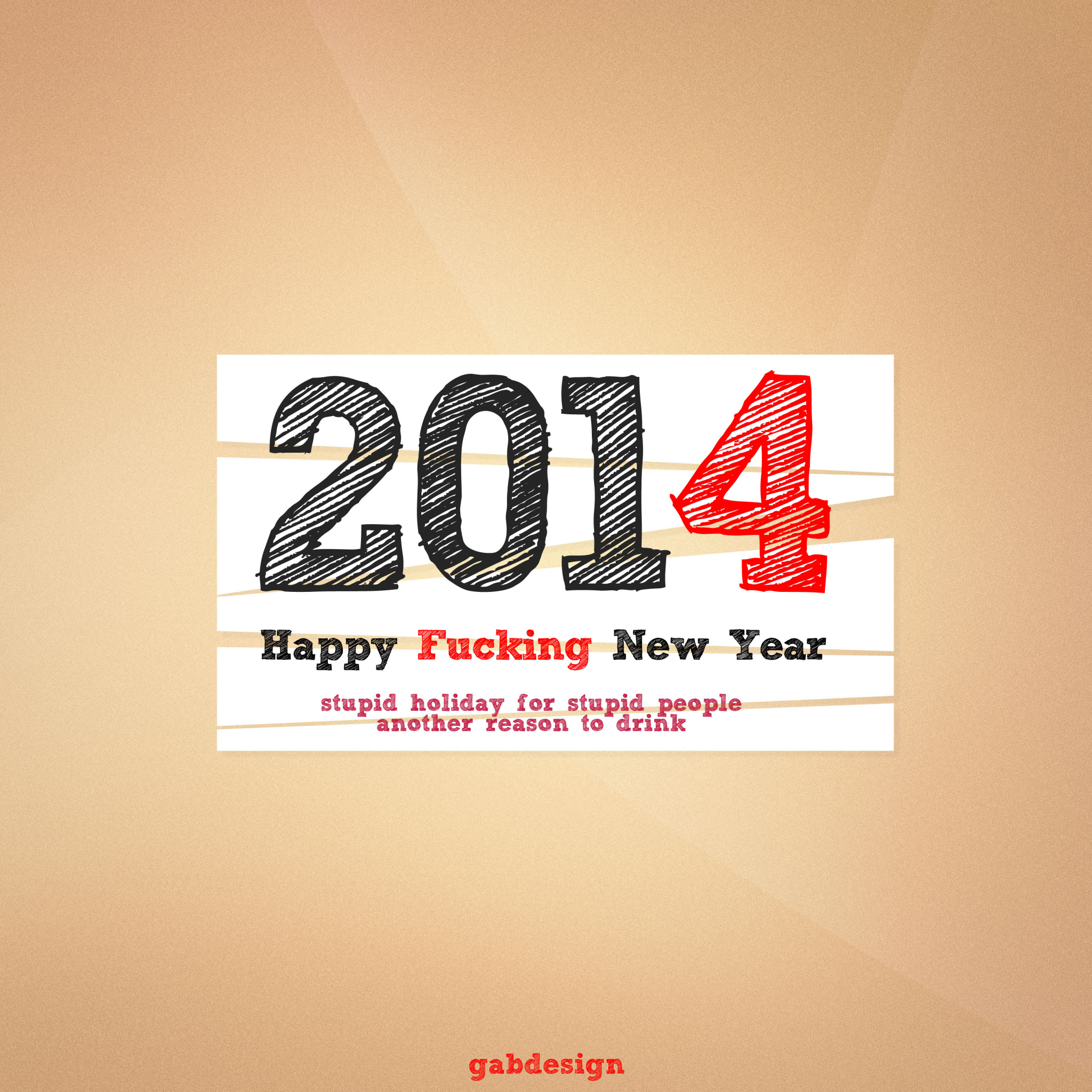 Happy New Year 2014 Holiday wallpaper 2048x2048