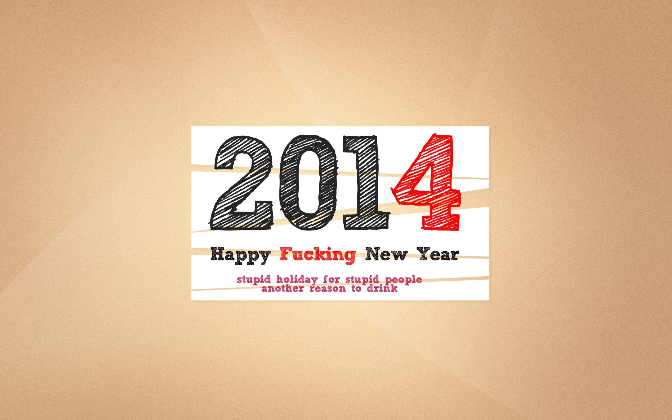 Das Happy New Year 2014 Holiday Wallpaper 2560x1600