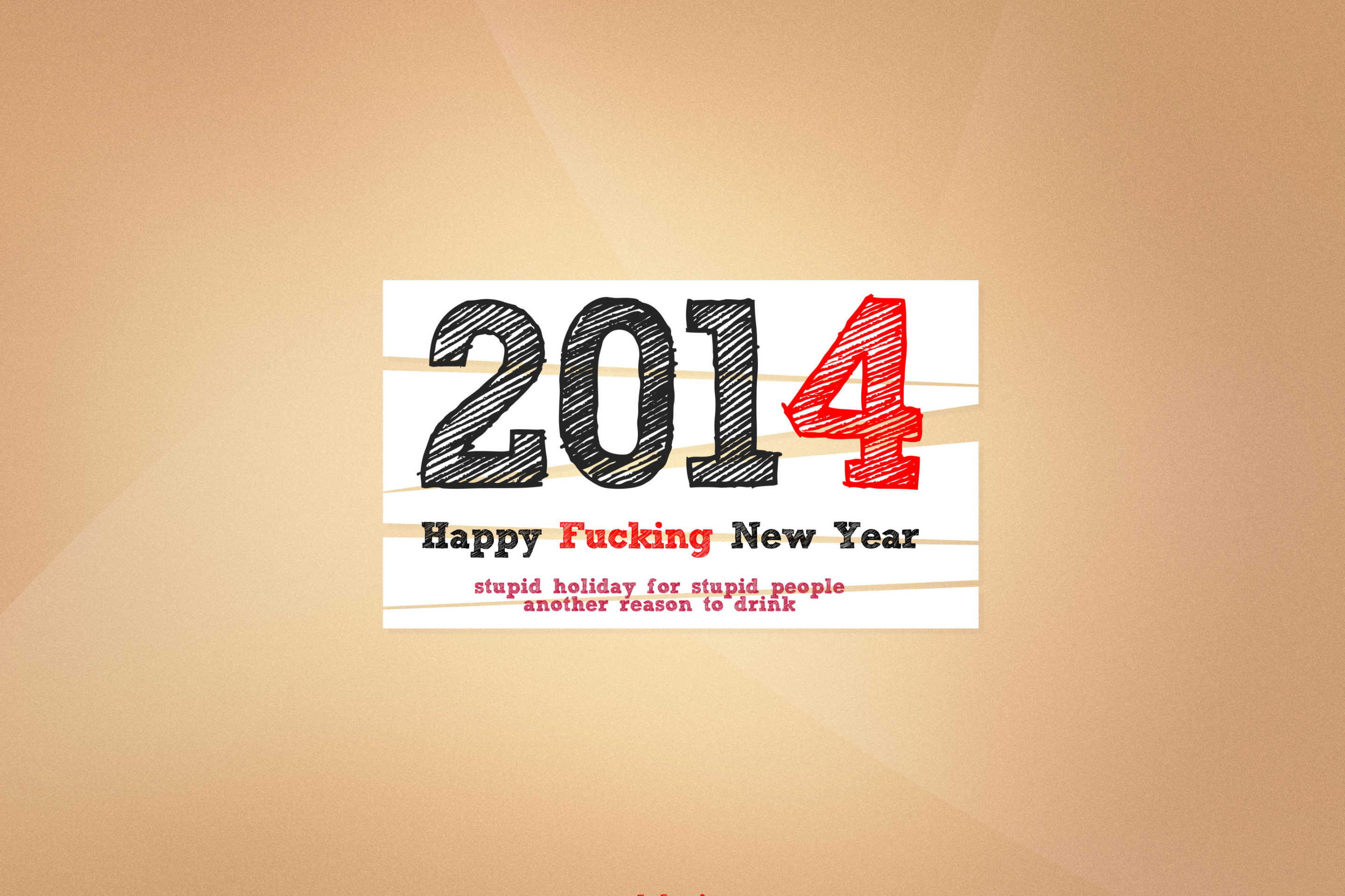 Обои Happy New Year 2014 Holiday 2880x1920