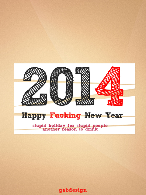 Happy New Year 2014 Holiday wallpaper 480x640