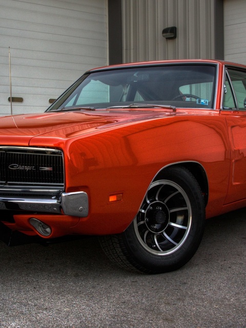 1969 Dodge Charger wallpaper 480x640