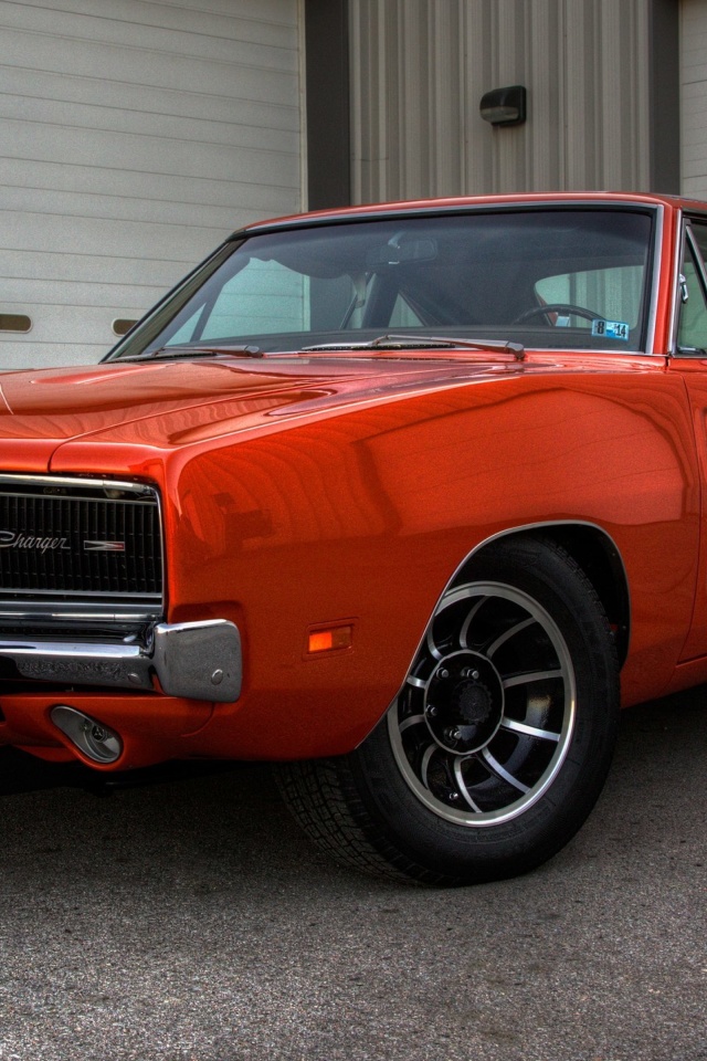 1969 Dodge Charger wallpaper 640x960