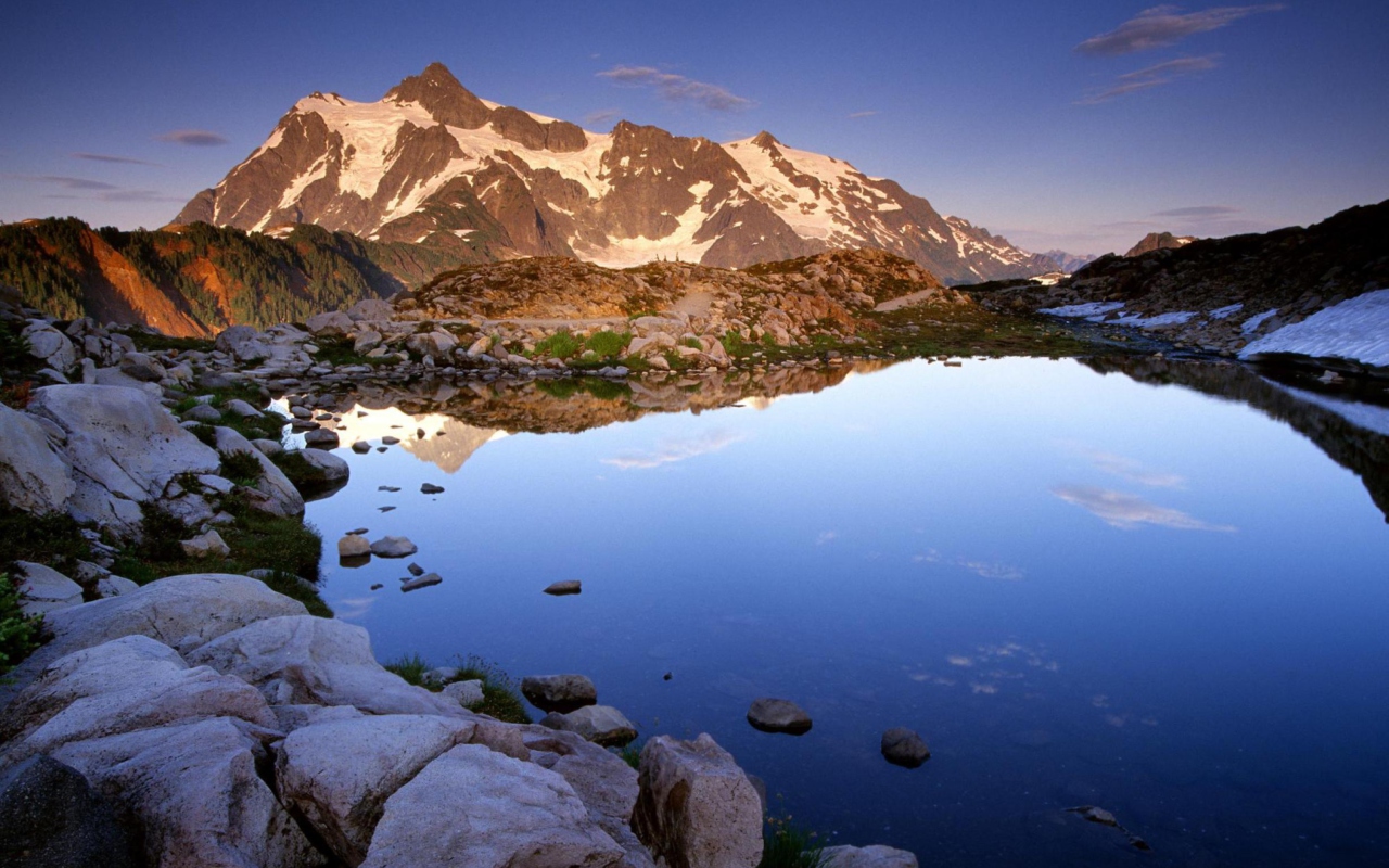 Screenshot №1 pro téma Mount Shuksan at Sunset - Washington 1280x800