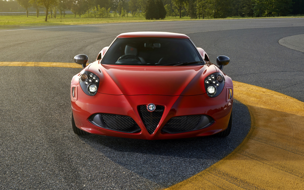 Fondo de pantalla Alfa Romeo 4C Front View 1280x800