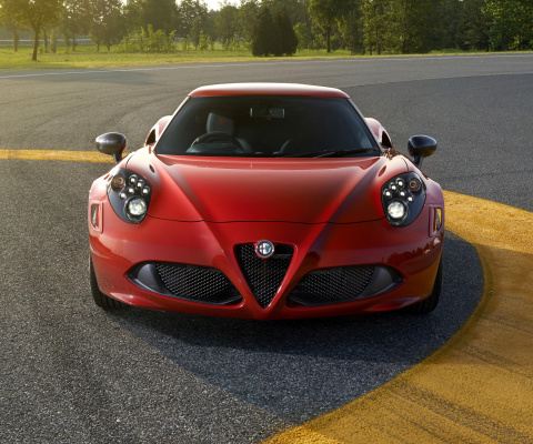 Screenshot №1 pro téma Alfa Romeo 4C Front View 480x400
