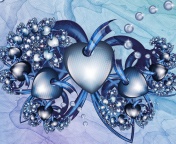 Das Fractal Hearts Wallpaper 176x144