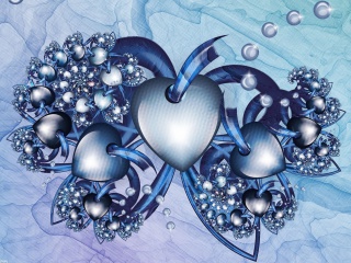Fractal Hearts wallpaper 320x240