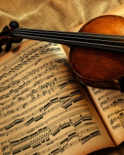 Обои Violin And Notes 176x220