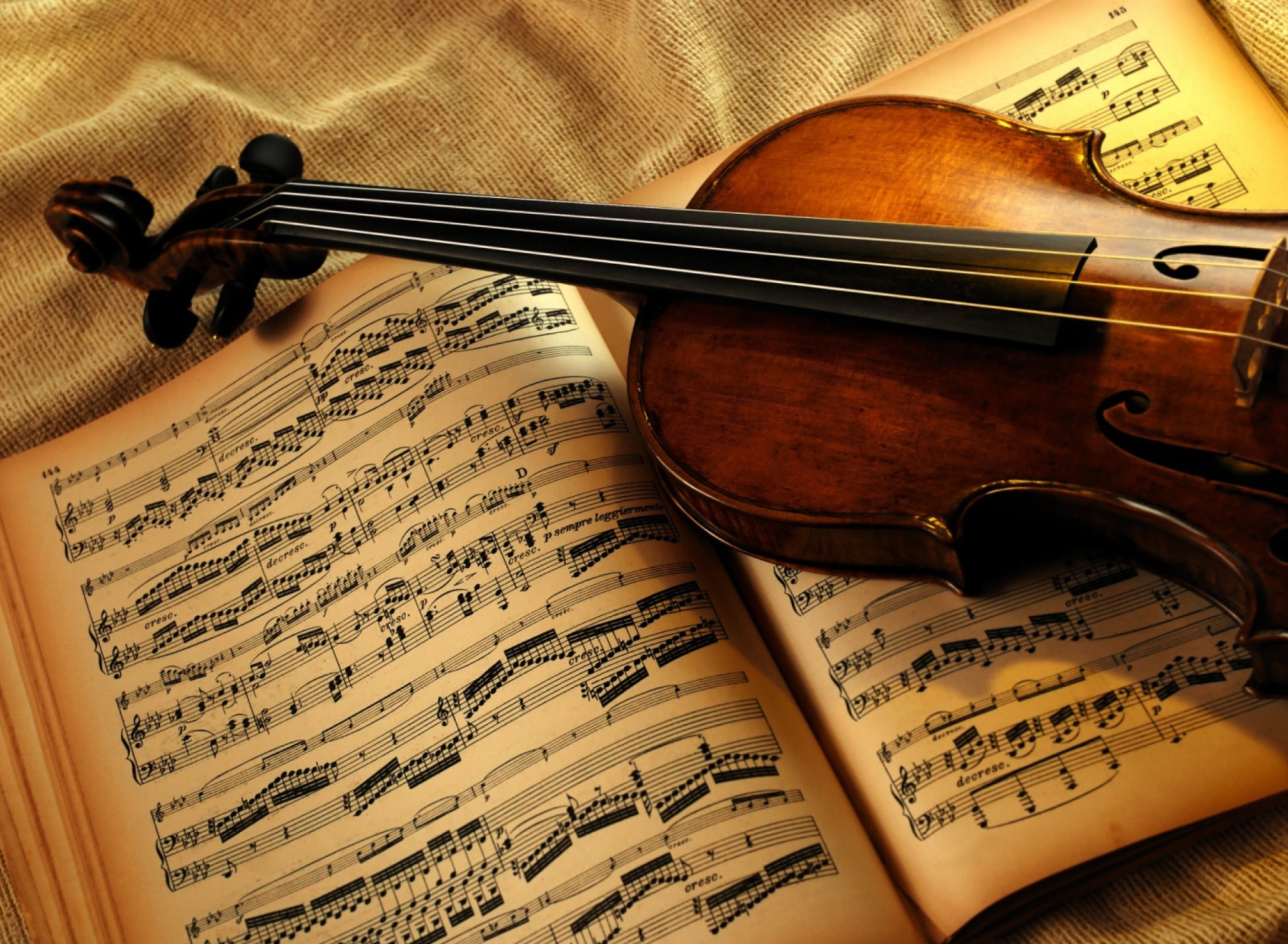 Sfondi Violin And Notes 1920x1408