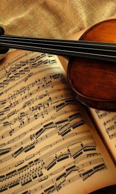 Sfondi Violin And Notes 240x400