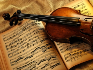 Sfondi Violin And Notes 320x240