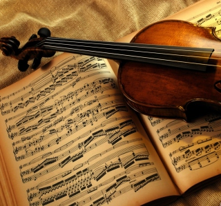 Violin And Notes - Obrázkek zdarma pro iPad mini 2