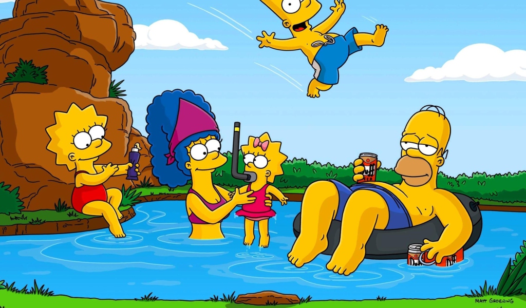 Das Simpsons Wallpaper 1024x600