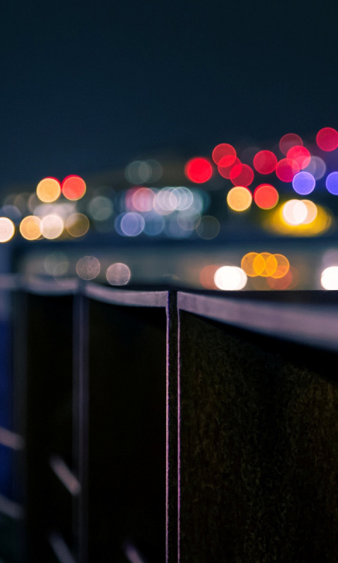 Обои Degradation Macro Bokeh City 480x800