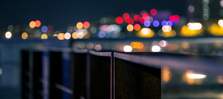 Degradation Macro Bokeh City wallpaper 720x320