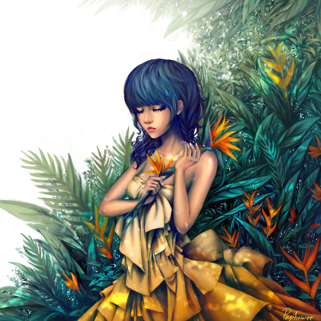 Girl In Yellow Dress Painting screenshot #1 1024x1024