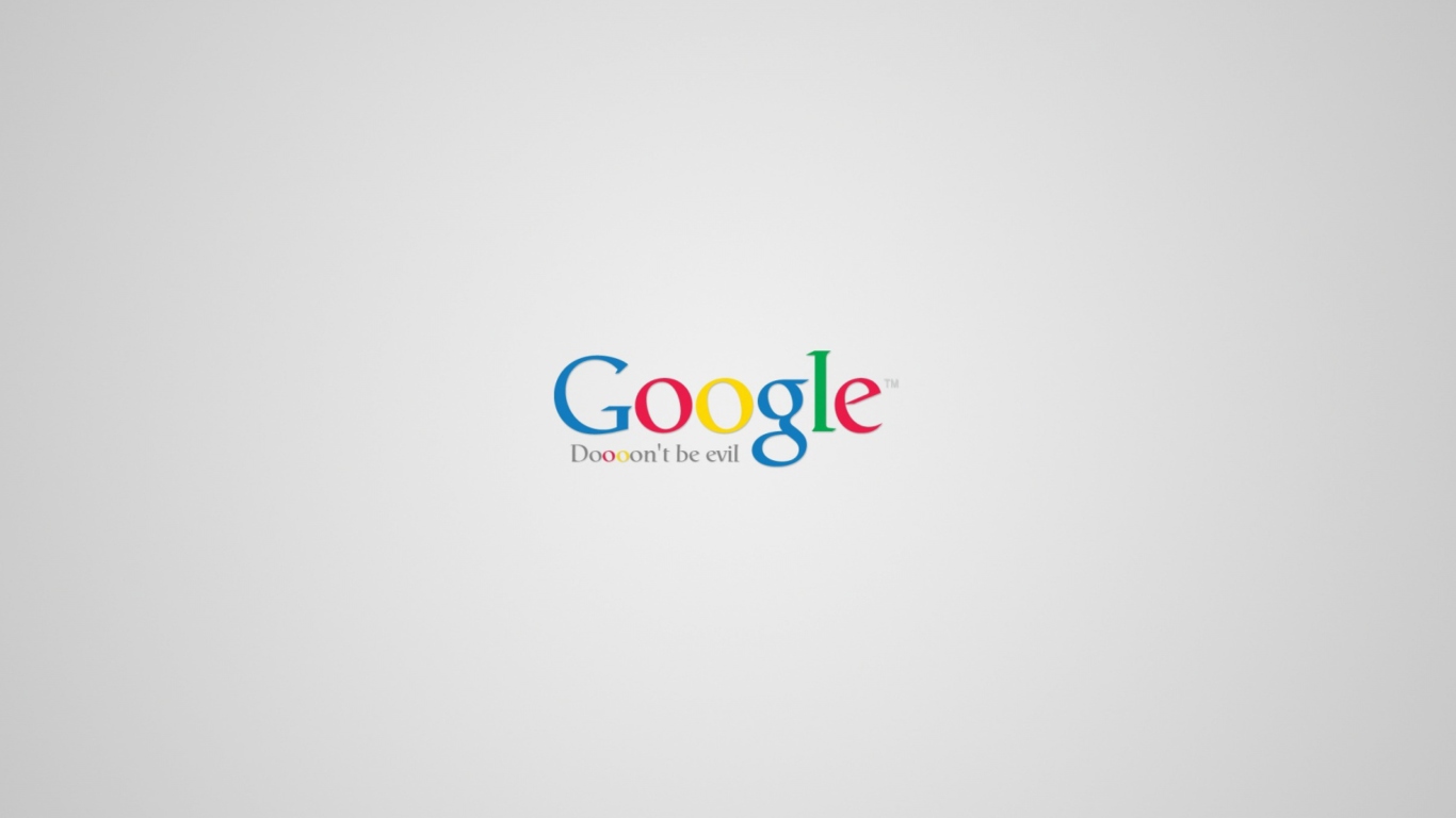 Fondo de pantalla Google - Don't be evil 1366x768