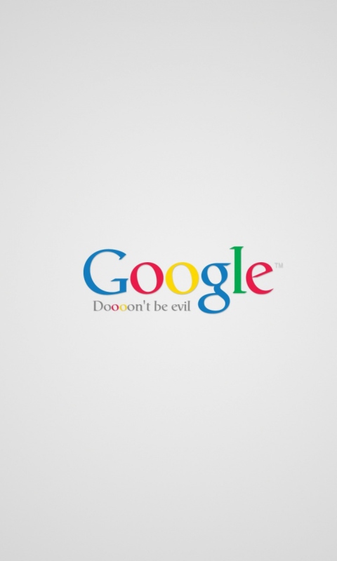 Обои Google - Don't be evil 480x800