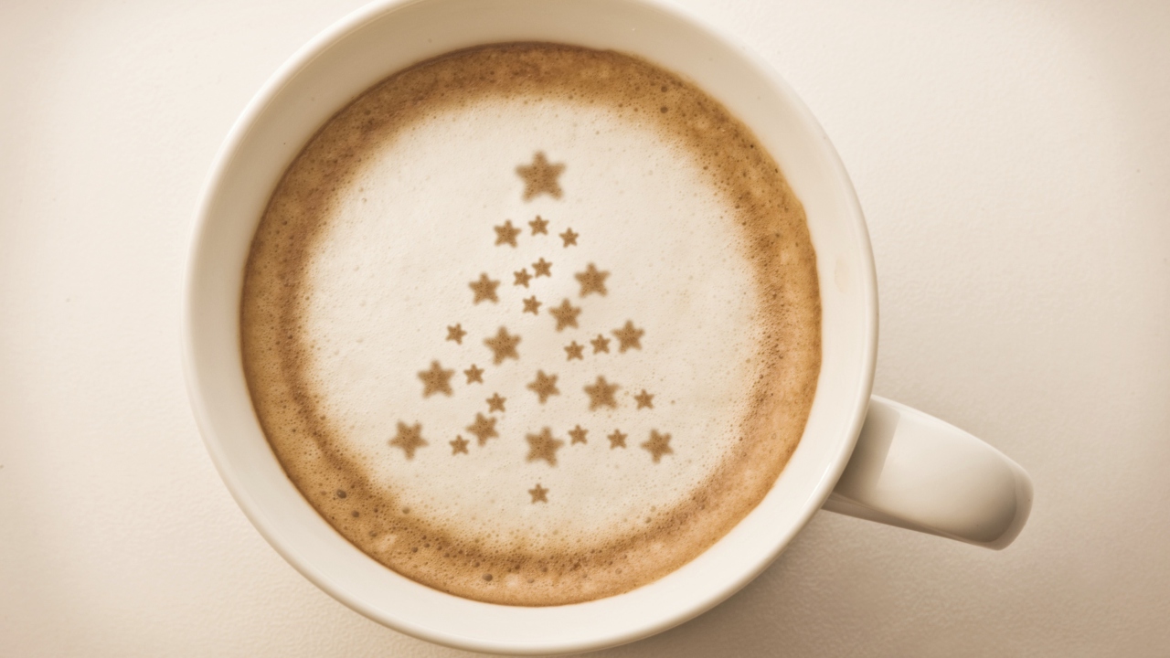 Das Christmas Cappuccino Wallpaper 1280x720