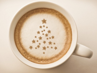 Christmas Cappuccino wallpaper 320x240