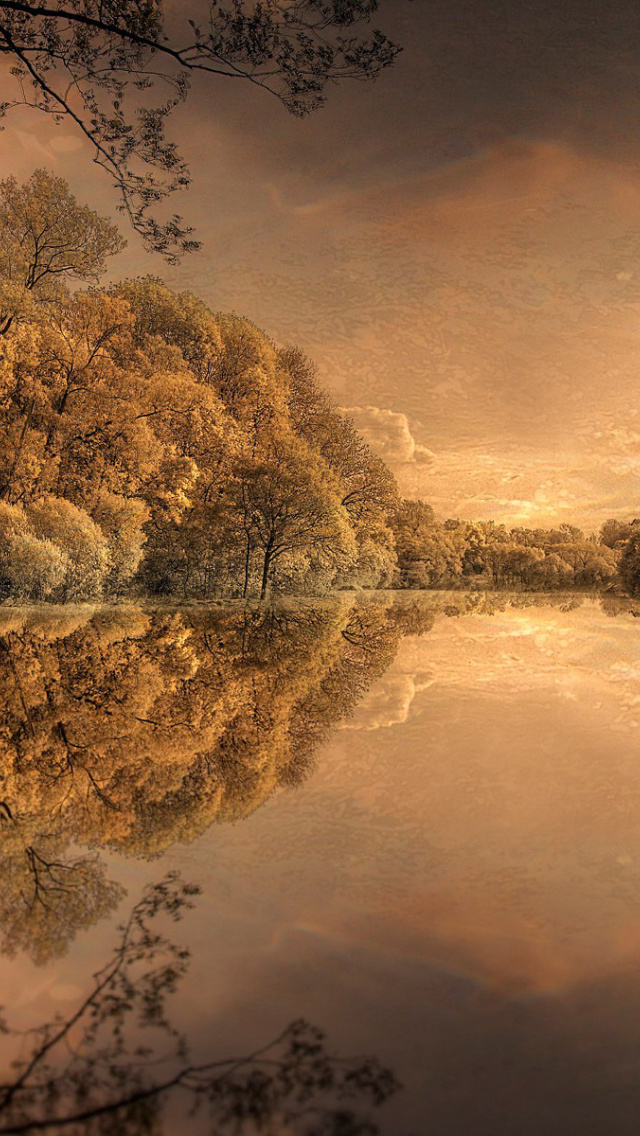 Autumn in Scandinavia wallpaper 640x1136