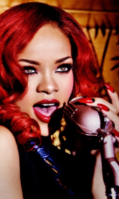 Das Rihanna Singing Wallpaper 240x400