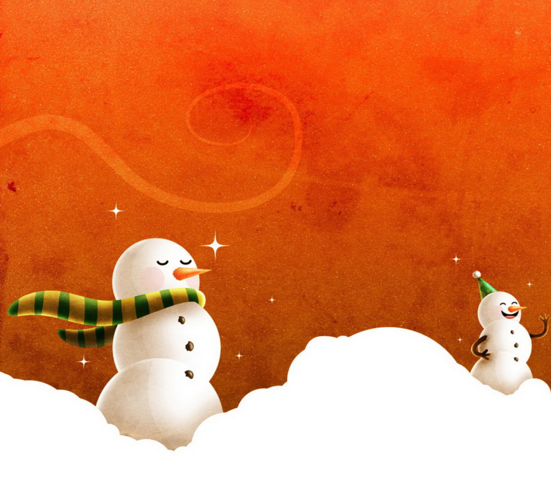 Snowman wallpaper 1080x960