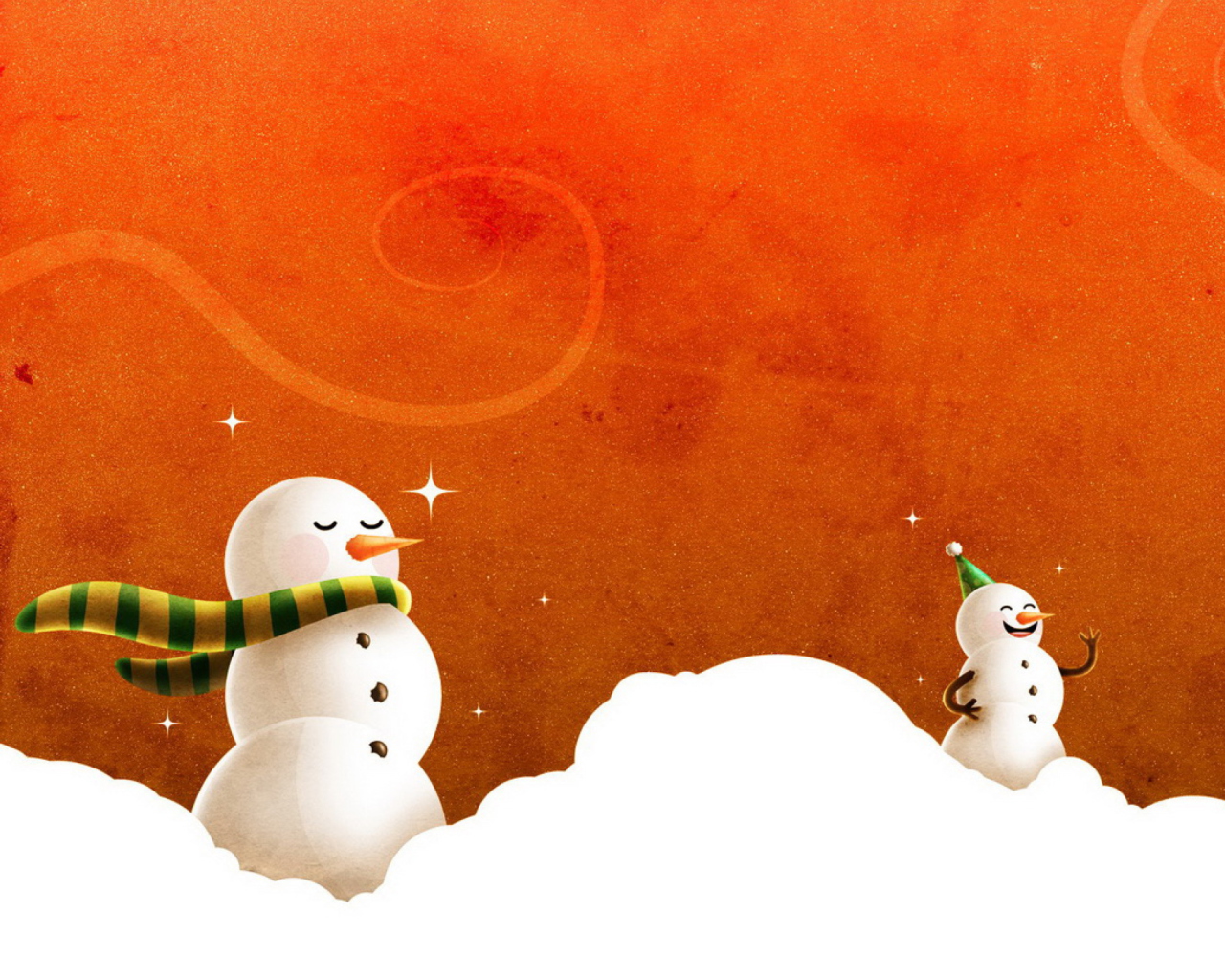 Screenshot №1 pro téma Snowman 1280x1024