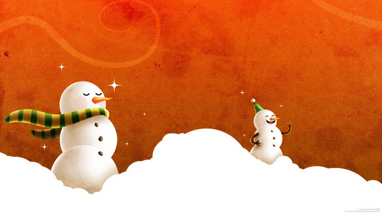 Fondo de pantalla Snowman 1280x720