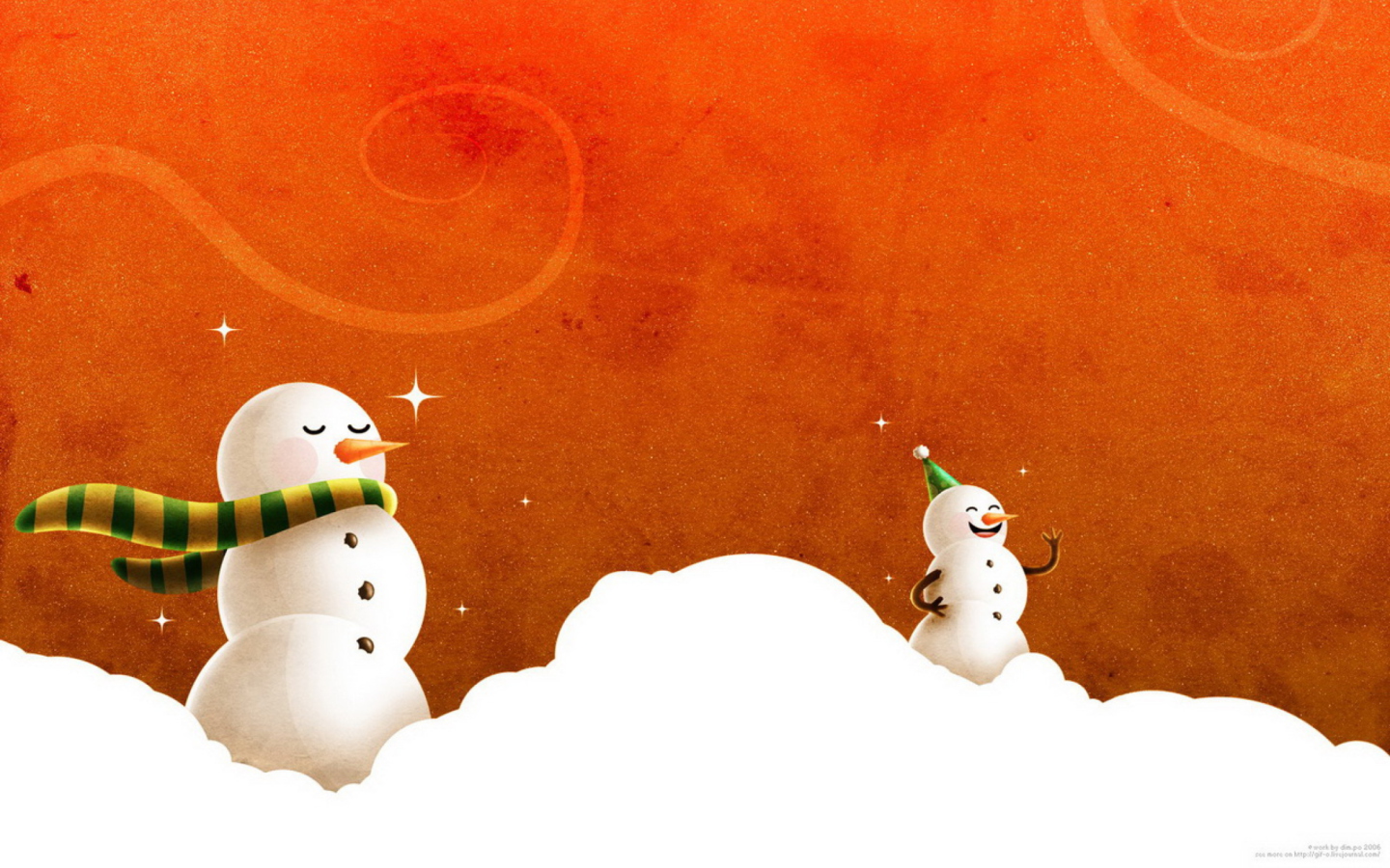 Snowman wallpaper 1440x900