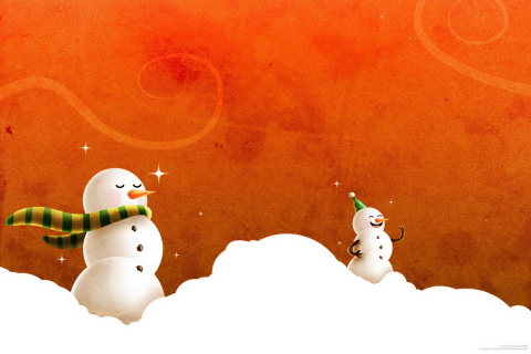 Das Snowman Wallpaper 480x320