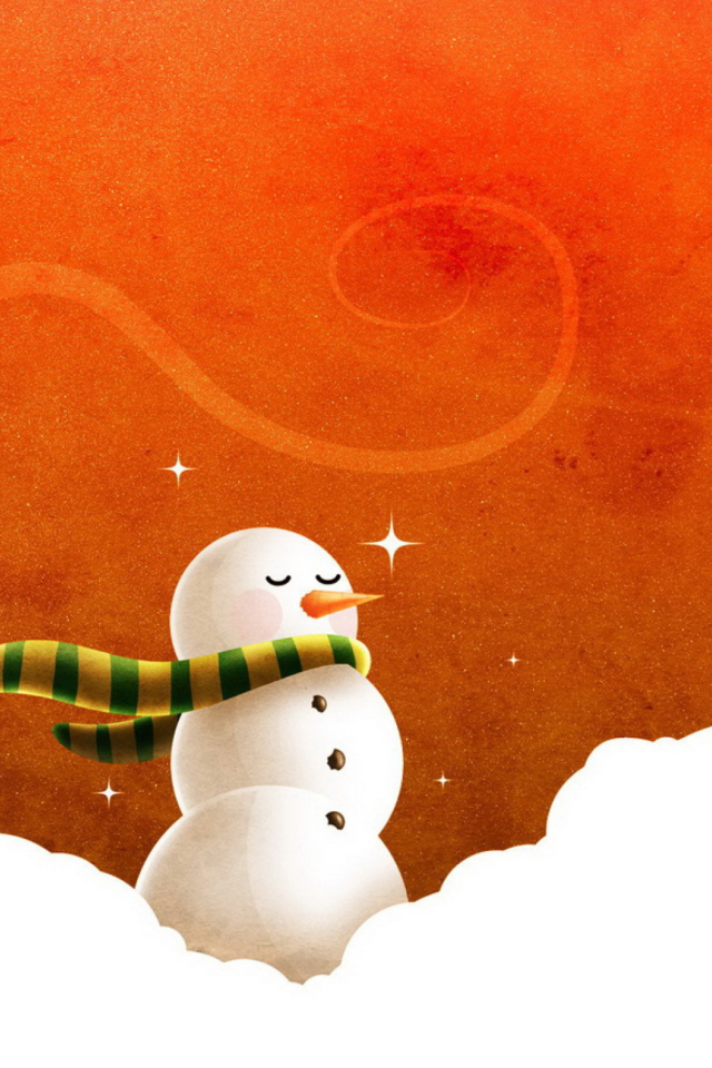 Das Snowman Wallpaper 640x960