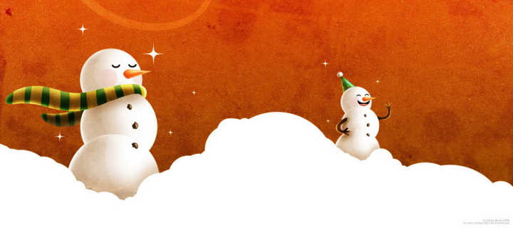 Das Snowman Wallpaper 720x320