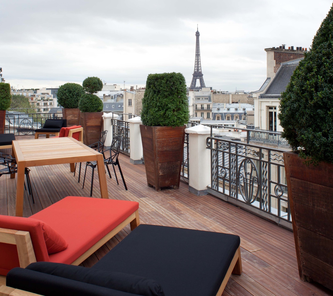 Das Best Balcony In Paris Wallpaper 1080x960