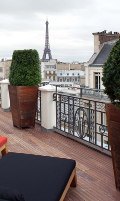 Das Best Balcony In Paris Wallpaper 240x400