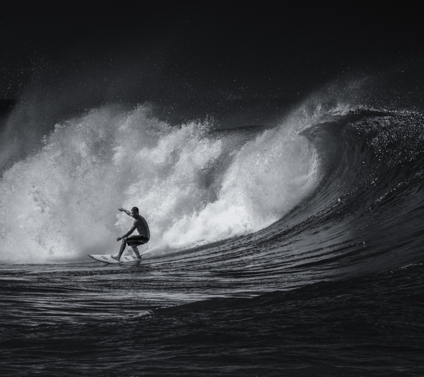 Das Black And White Surfing Wallpaper 1440x1280