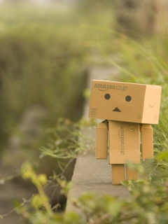 Das Danbo Goes For A Walk Wallpaper 240x320