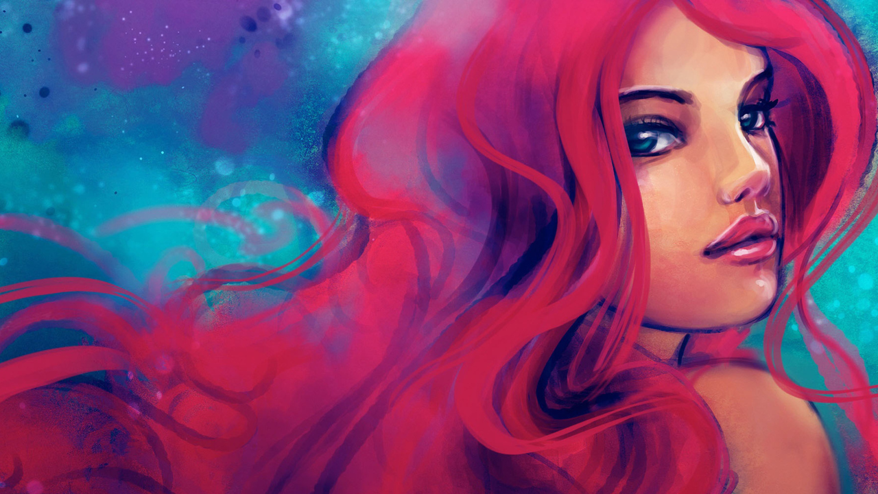 Sfondi Redhead Girl Painting 1280x720