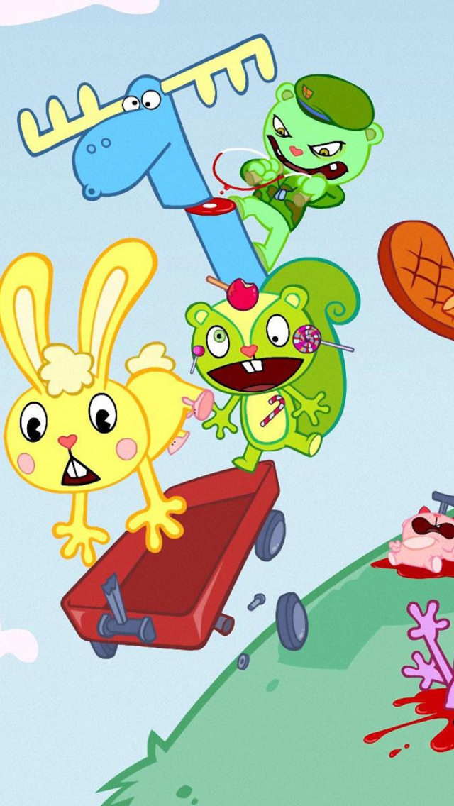 Fondo de pantalla Happy Tree Friends 640x1136