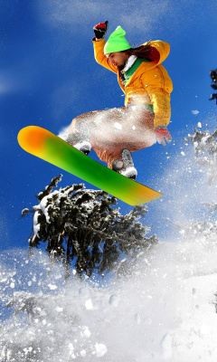 Das Snowboard Freeride Wallpaper 240x400