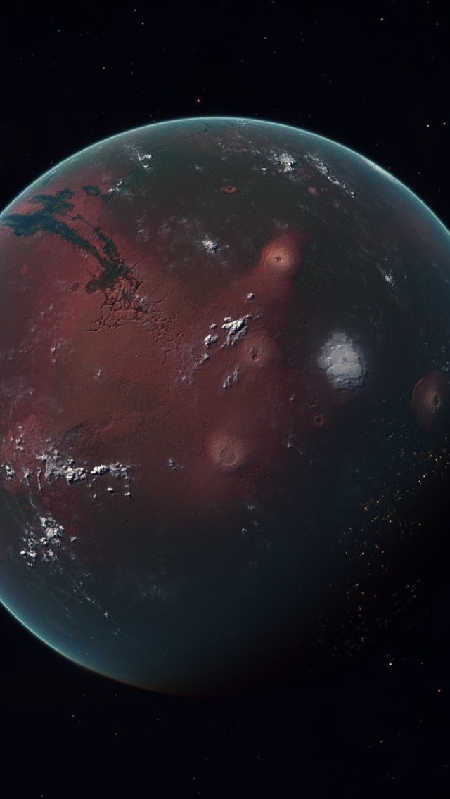 Fondo de pantalla Mars Planet 640x1136