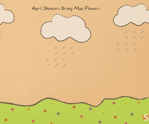 Das April Showers Bring More Flowers Wallpaper 480x400