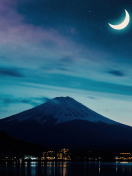 Mount Fuji Night Photo wallpaper 132x176